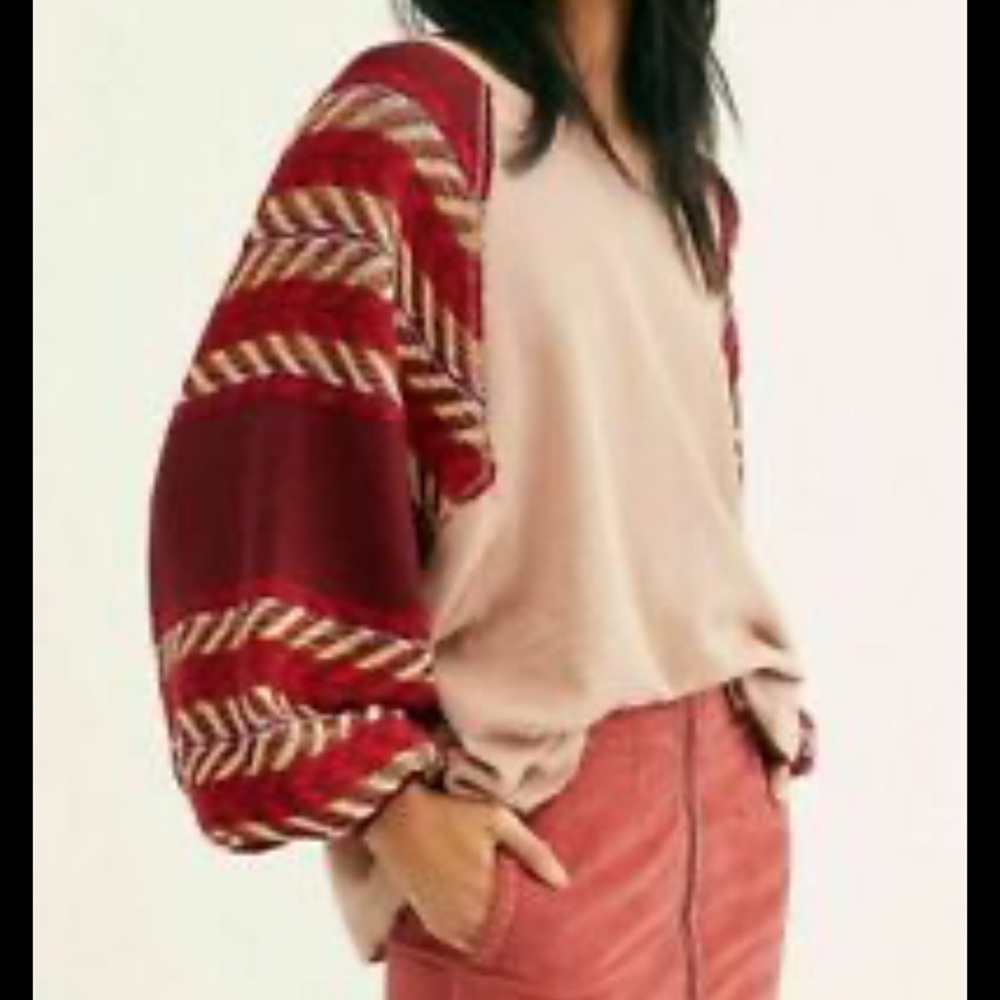 Free People Rainbow Dreams Pullover Knit Arizona Sands sz xs